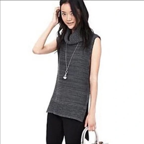 Banana Republic Turtleneck Sweater | Black Grey | Size S - Picture 1 of 8